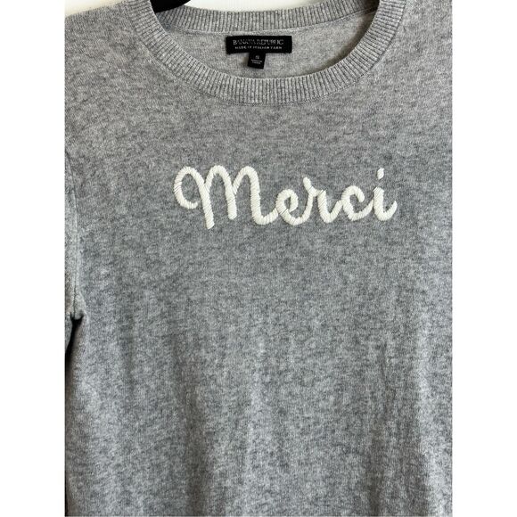 Banana Republic size S gray wool/ cashmere sweater - Picture 3 of 7